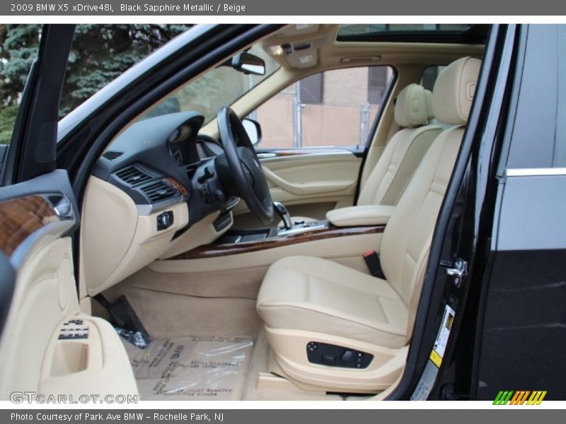 Black Sapphire Metallic / Beige 2009 BMW X5 xDrive48i