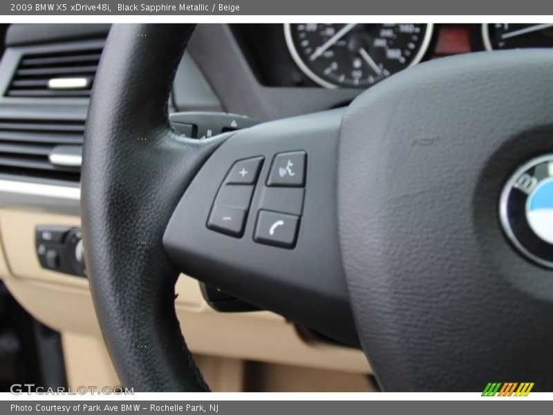 Black Sapphire Metallic / Beige 2009 BMW X5 xDrive48i