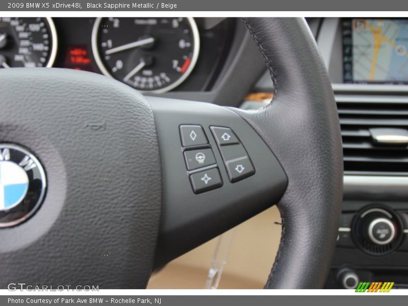 Black Sapphire Metallic / Beige 2009 BMW X5 xDrive48i