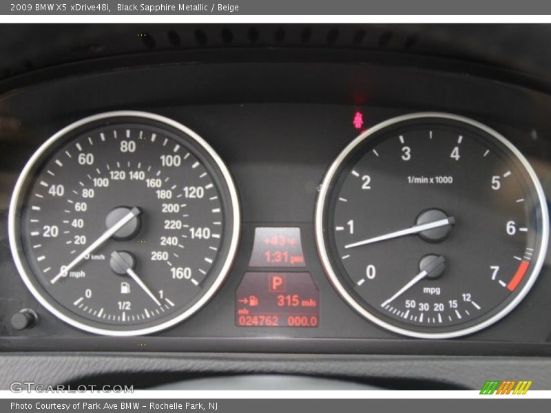 Black Sapphire Metallic / Beige 2009 BMW X5 xDrive48i