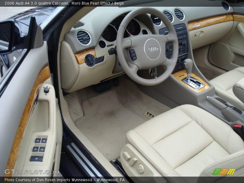 Moro Blue Pearl Effect / Beige 2006 Audi A4 3.0 quattro Cabriolet