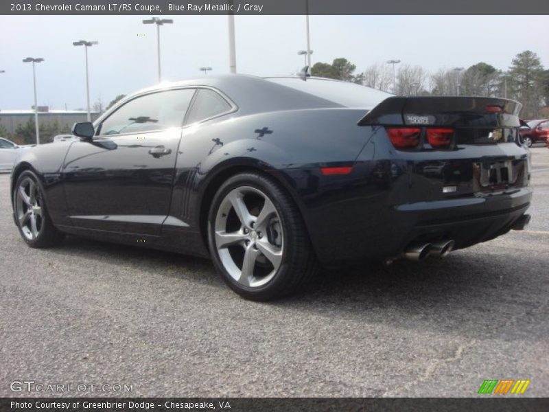 Blue Ray Metallic / Gray 2013 Chevrolet Camaro LT/RS Coupe