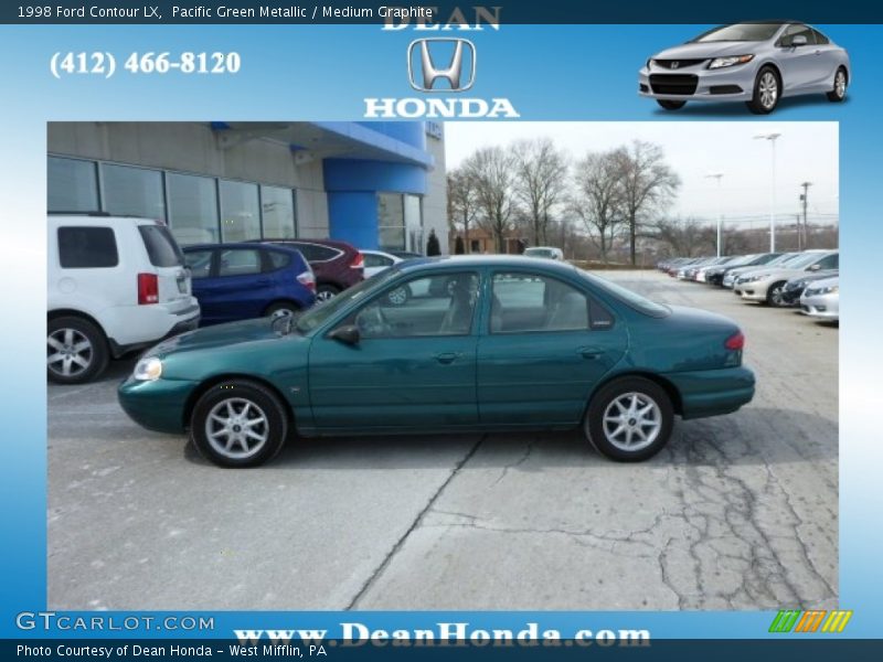 Pacific Green Metallic / Medium Graphite 1998 Ford Contour LX