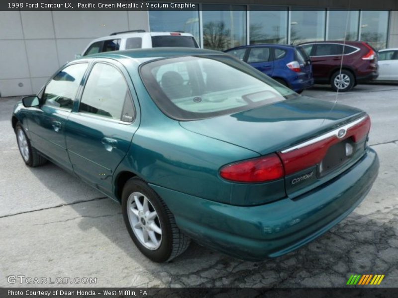 Pacific Green Metallic / Medium Graphite 1998 Ford Contour LX