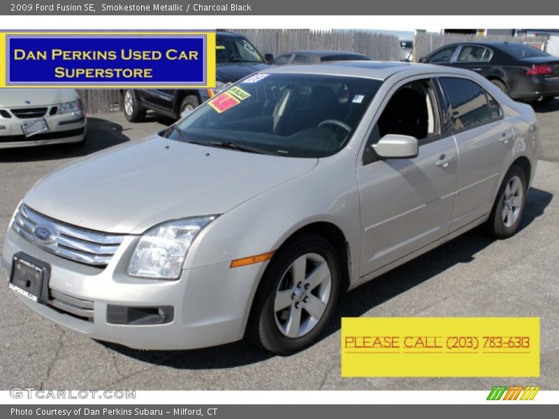 Smokestone Metallic / Charcoal Black 2009 Ford Fusion SE