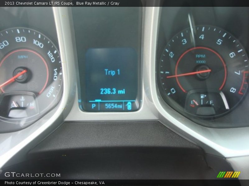 Blue Ray Metallic / Gray 2013 Chevrolet Camaro LT/RS Coupe