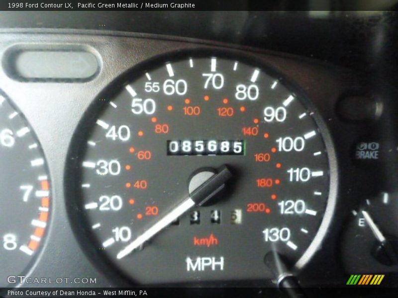 Pacific Green Metallic / Medium Graphite 1998 Ford Contour LX