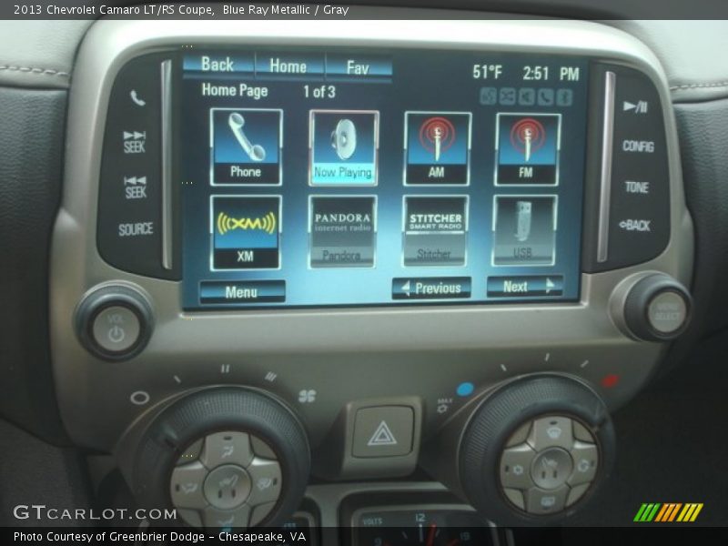 Controls of 2013 Camaro LT/RS Coupe