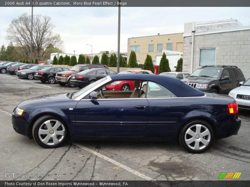 Moro Blue Pearl Effect / Beige 2006 Audi A4 3.0 quattro Cabriolet