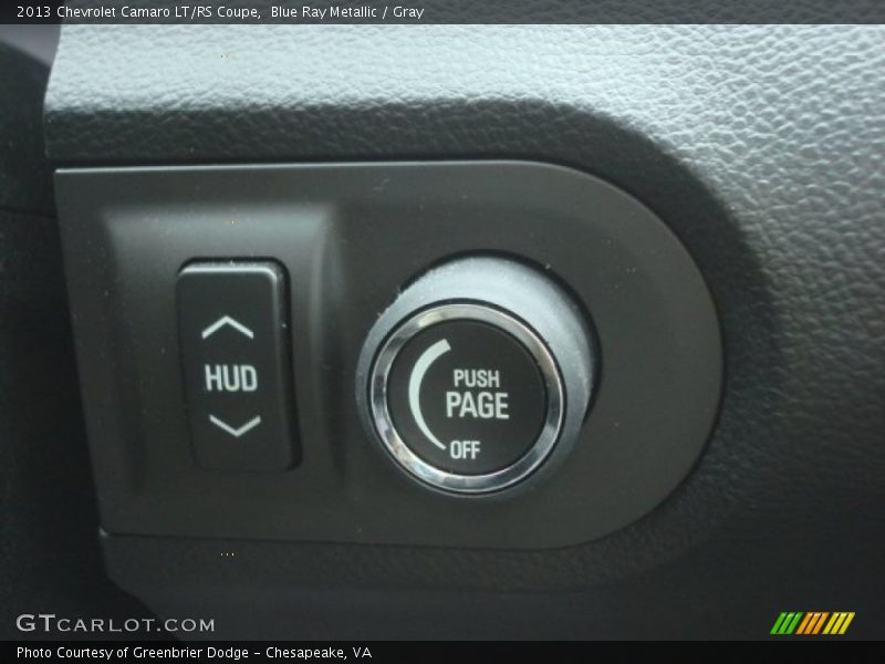 Controls of 2013 Camaro LT/RS Coupe