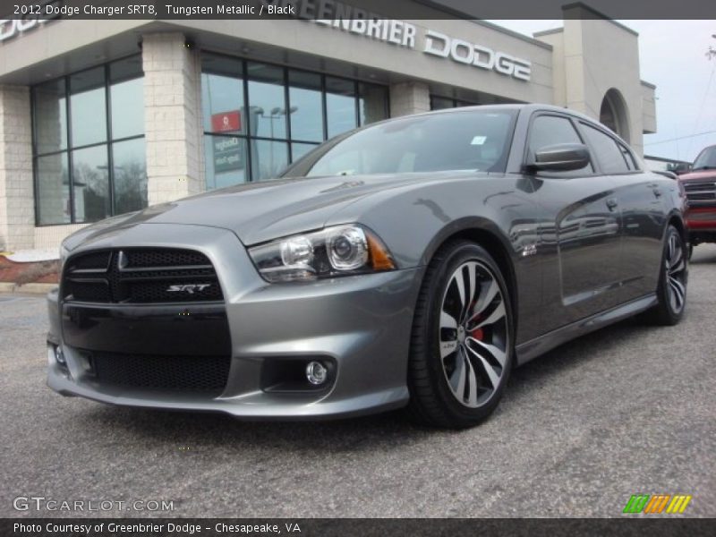 Tungsten Metallic / Black 2012 Dodge Charger SRT8