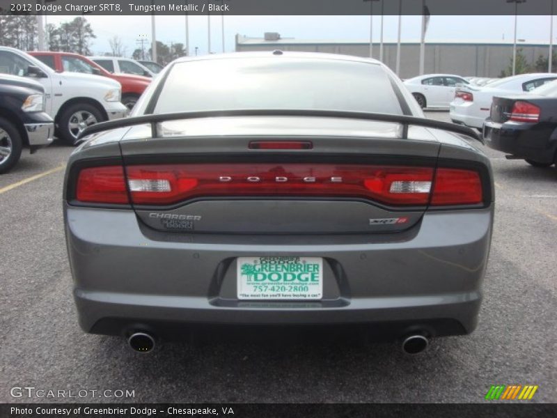 Tungsten Metallic / Black 2012 Dodge Charger SRT8