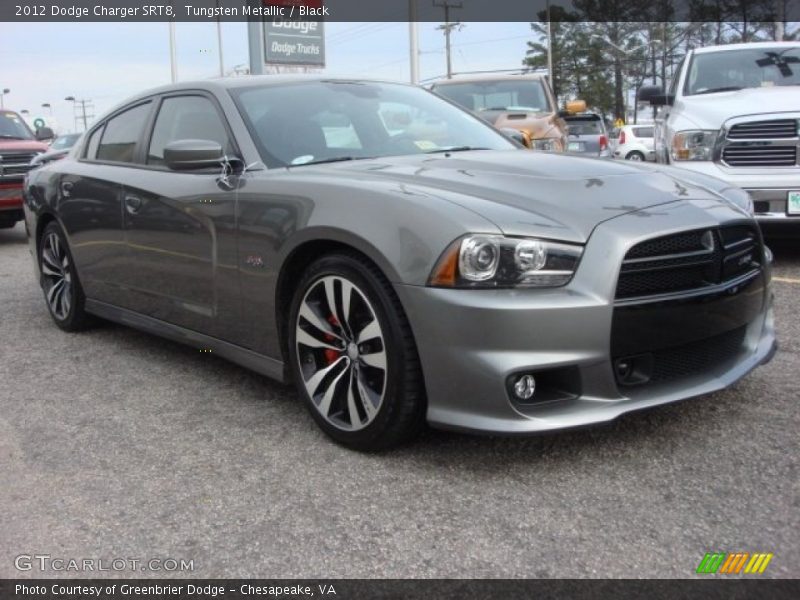 Tungsten Metallic / Black 2012 Dodge Charger SRT8