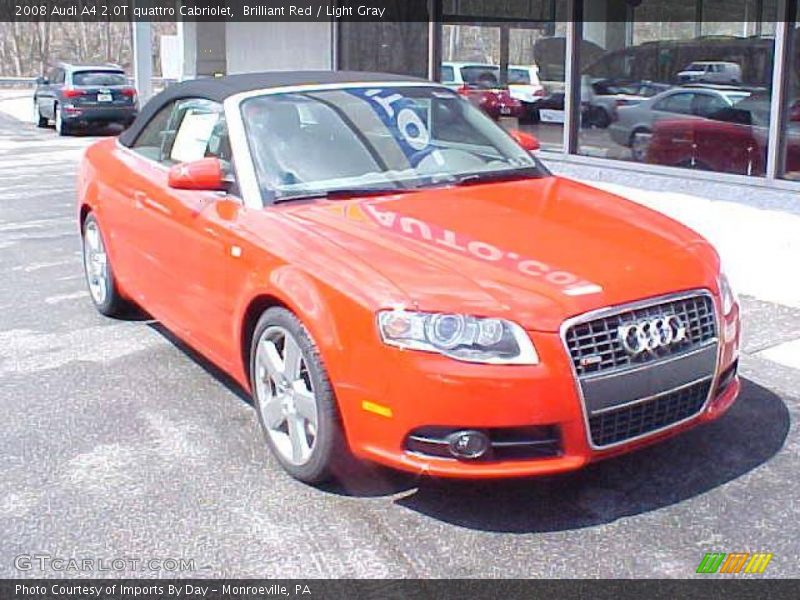 Brilliant Red / Light Gray 2008 Audi A4 2.0T quattro Cabriolet