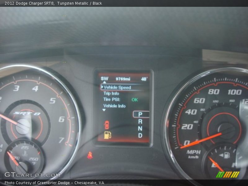 Tungsten Metallic / Black 2012 Dodge Charger SRT8