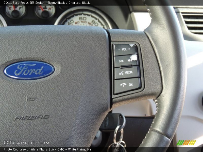 Ebony Black / Charcoal Black 2011 Ford Focus SES Sedan