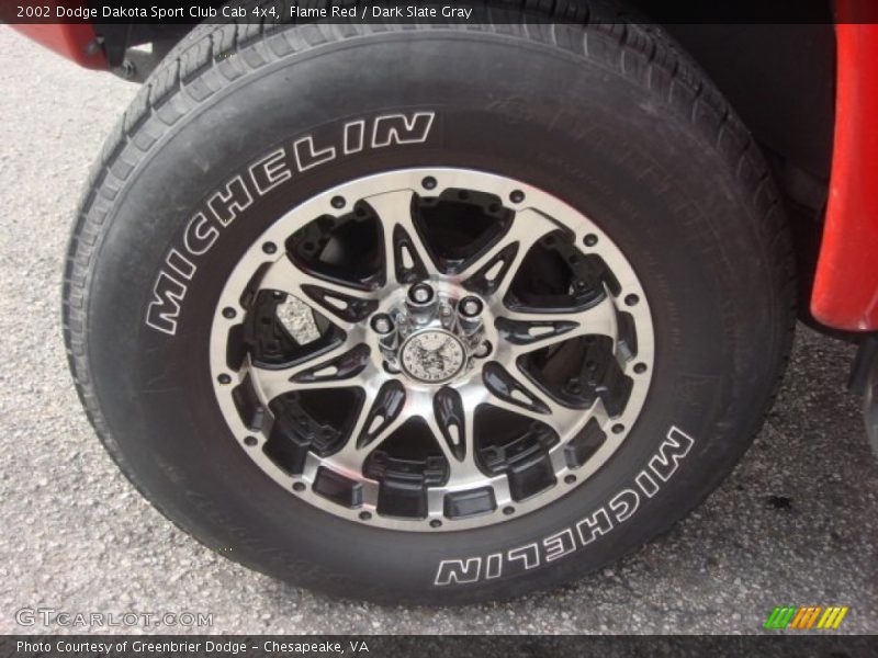 Flame Red / Dark Slate Gray 2002 Dodge Dakota Sport Club Cab 4x4