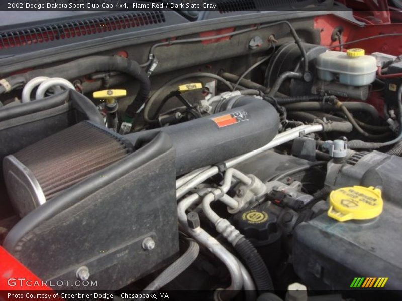 Flame Red / Dark Slate Gray 2002 Dodge Dakota Sport Club Cab 4x4