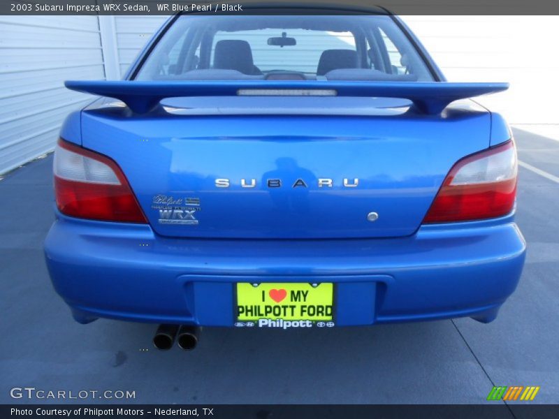 WR Blue Pearl / Black 2003 Subaru Impreza WRX Sedan