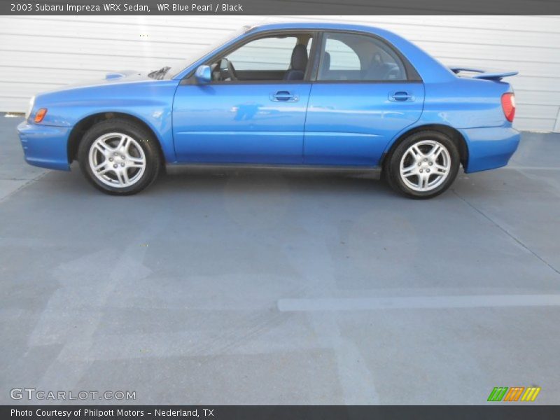 WR Blue Pearl / Black 2003 Subaru Impreza WRX Sedan