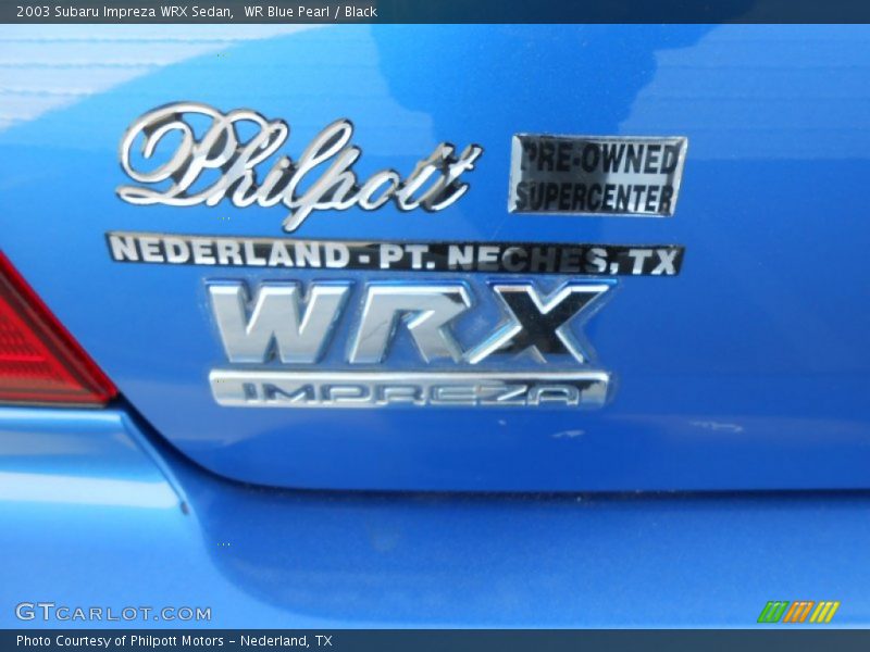 WR Blue Pearl / Black 2003 Subaru Impreza WRX Sedan