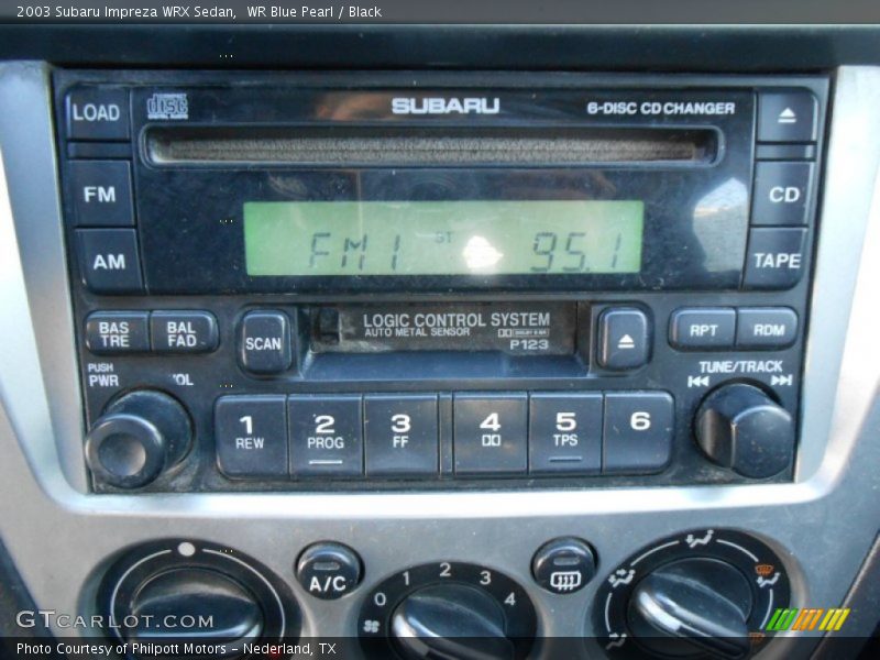 WR Blue Pearl / Black 2003 Subaru Impreza WRX Sedan