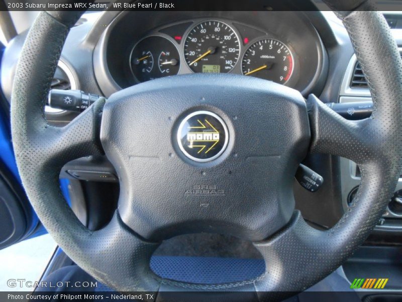 WR Blue Pearl / Black 2003 Subaru Impreza WRX Sedan