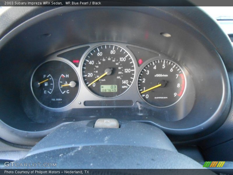 WR Blue Pearl / Black 2003 Subaru Impreza WRX Sedan