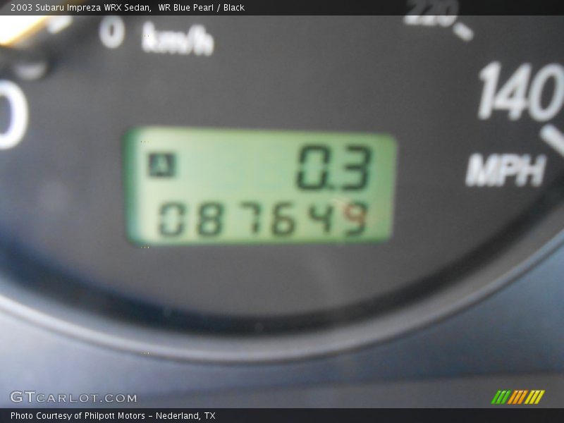 WR Blue Pearl / Black 2003 Subaru Impreza WRX Sedan