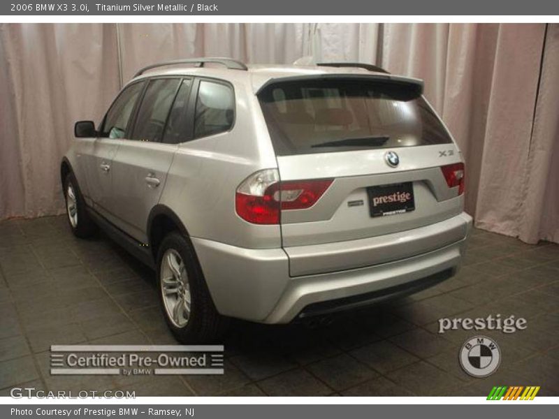 Titanium Silver Metallic / Black 2006 BMW X3 3.0i