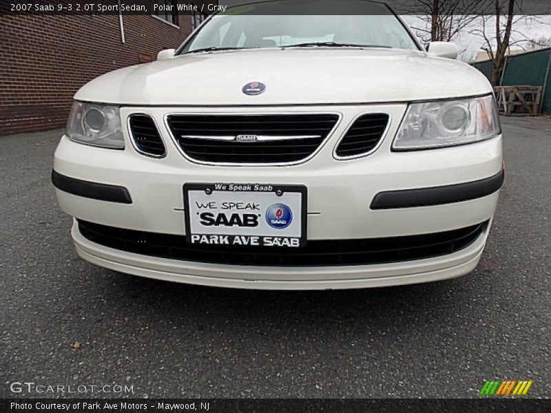Polar White / Gray 2007 Saab 9-3 2.0T Sport Sedan