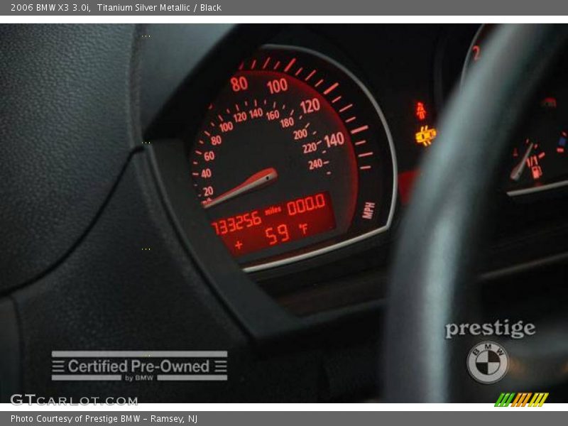 Titanium Silver Metallic / Black 2006 BMW X3 3.0i