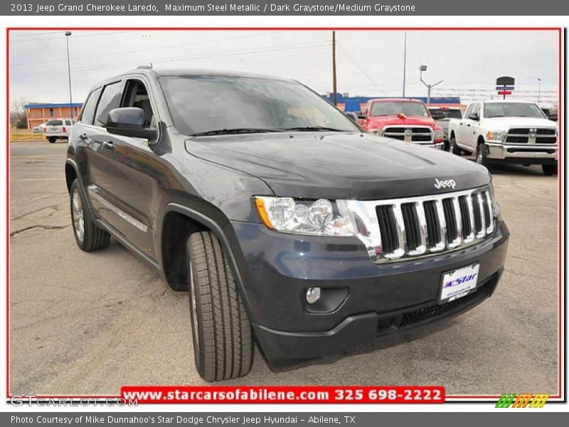 Maximum Steel Metallic / Dark Graystone/Medium Graystone 2013 Jeep Grand Cherokee Laredo