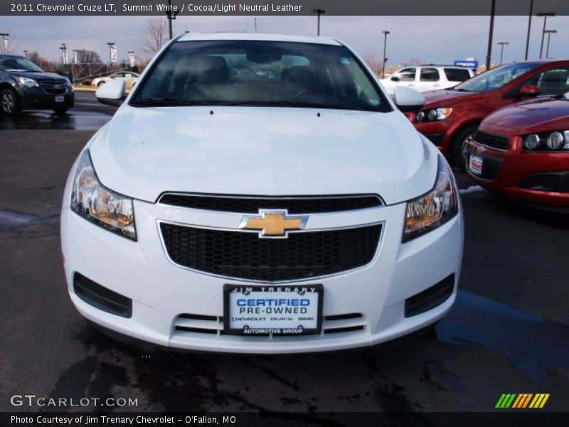 Summit White / Cocoa/Light Neutral Leather 2011 Chevrolet Cruze LT