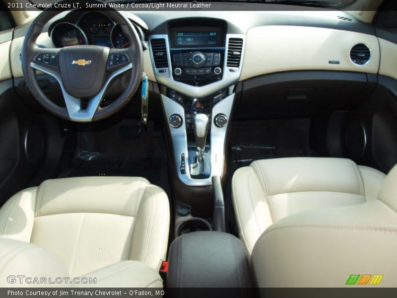 Summit White / Cocoa/Light Neutral Leather 2011 Chevrolet Cruze LT