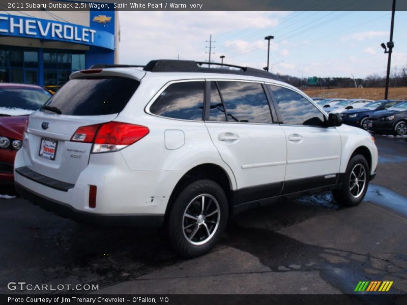 Satin White Pearl / Warm Ivory 2011 Subaru Outback 2.5i Wagon