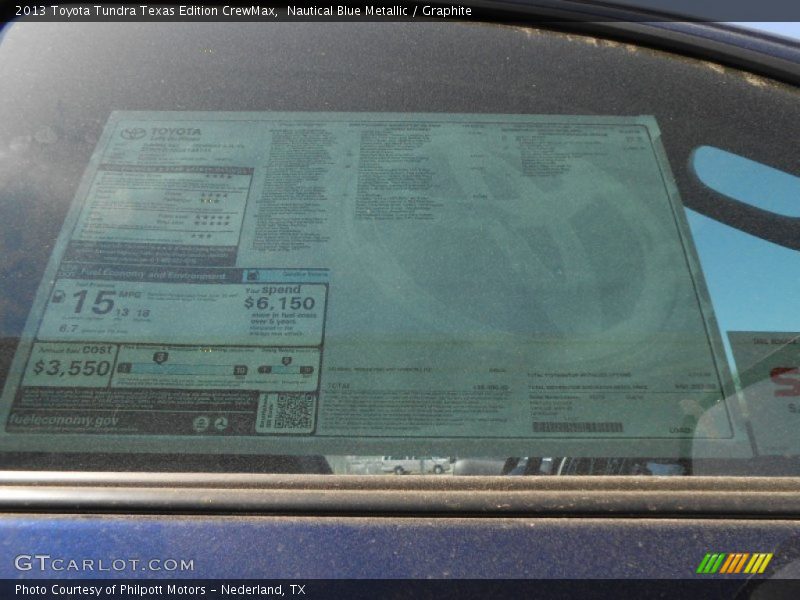 Nautical Blue Metallic / Graphite 2013 Toyota Tundra Texas Edition CrewMax