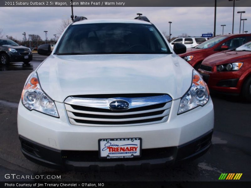 Satin White Pearl / Warm Ivory 2011 Subaru Outback 2.5i Wagon