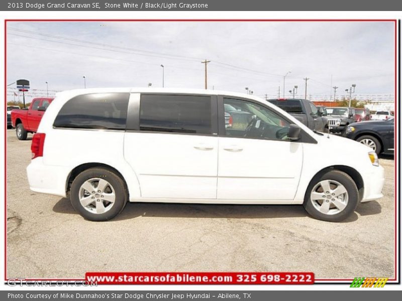 Stone White / Black/Light Graystone 2013 Dodge Grand Caravan SE