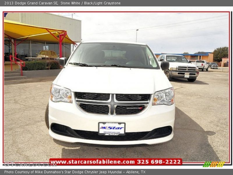 Stone White / Black/Light Graystone 2013 Dodge Grand Caravan SE