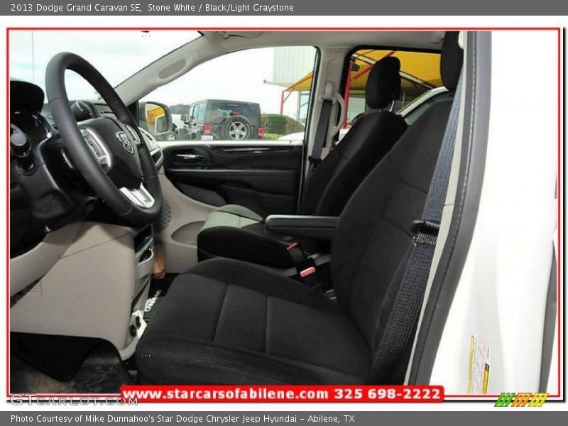 Stone White / Black/Light Graystone 2013 Dodge Grand Caravan SE