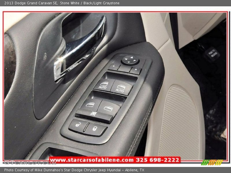 Stone White / Black/Light Graystone 2013 Dodge Grand Caravan SE