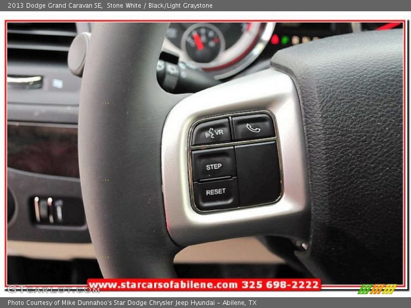 Stone White / Black/Light Graystone 2013 Dodge Grand Caravan SE
