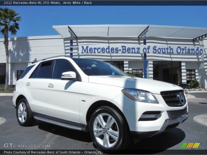 Arctic White / Black 2012 Mercedes-Benz ML 350 4Matic