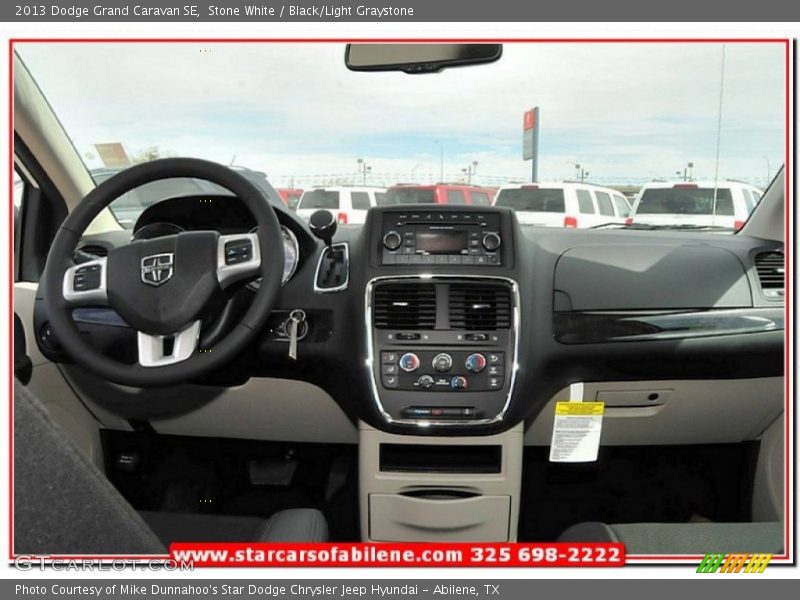 Stone White / Black/Light Graystone 2013 Dodge Grand Caravan SE