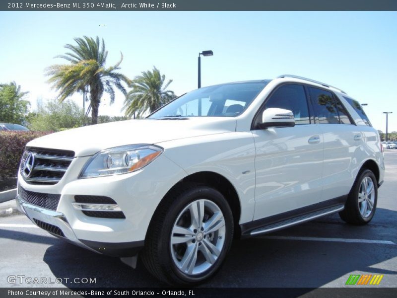 Arctic White / Black 2012 Mercedes-Benz ML 350 4Matic