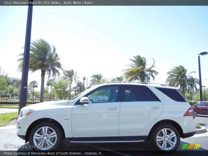 Arctic White / Black 2012 Mercedes-Benz ML 350 4Matic