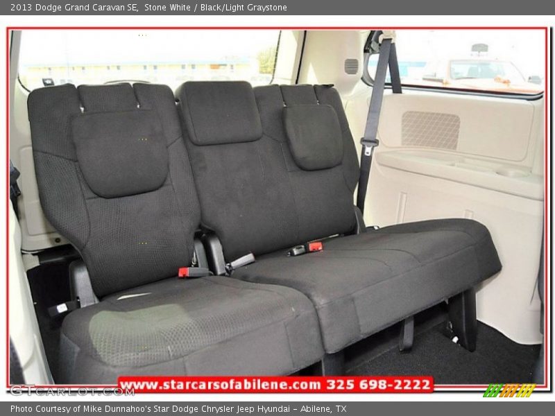 Stone White / Black/Light Graystone 2013 Dodge Grand Caravan SE