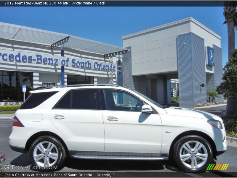 Arctic White / Black 2012 Mercedes-Benz ML 350 4Matic