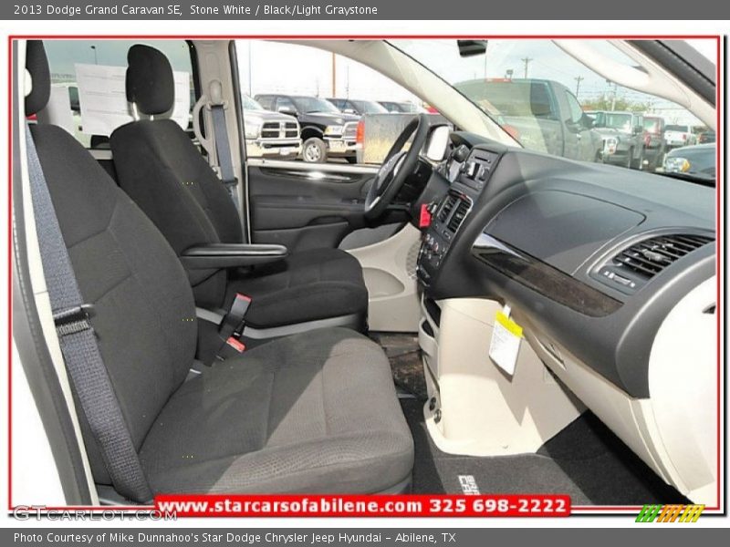 Stone White / Black/Light Graystone 2013 Dodge Grand Caravan SE